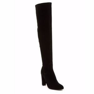 Black Suede Tony Bianco Taj Thigh-High Boot